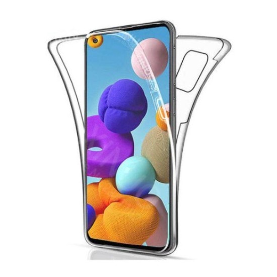 360º Capa de Silicone para Samsung Galaxy A12/A125 Transparente